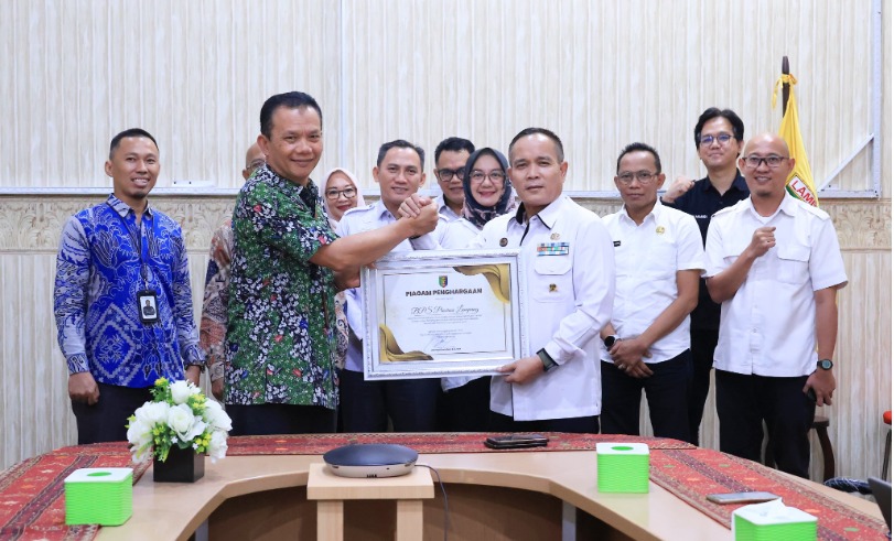 BPS Lampung Diganjar Penghargaan Inovasi dari Diskominfotik