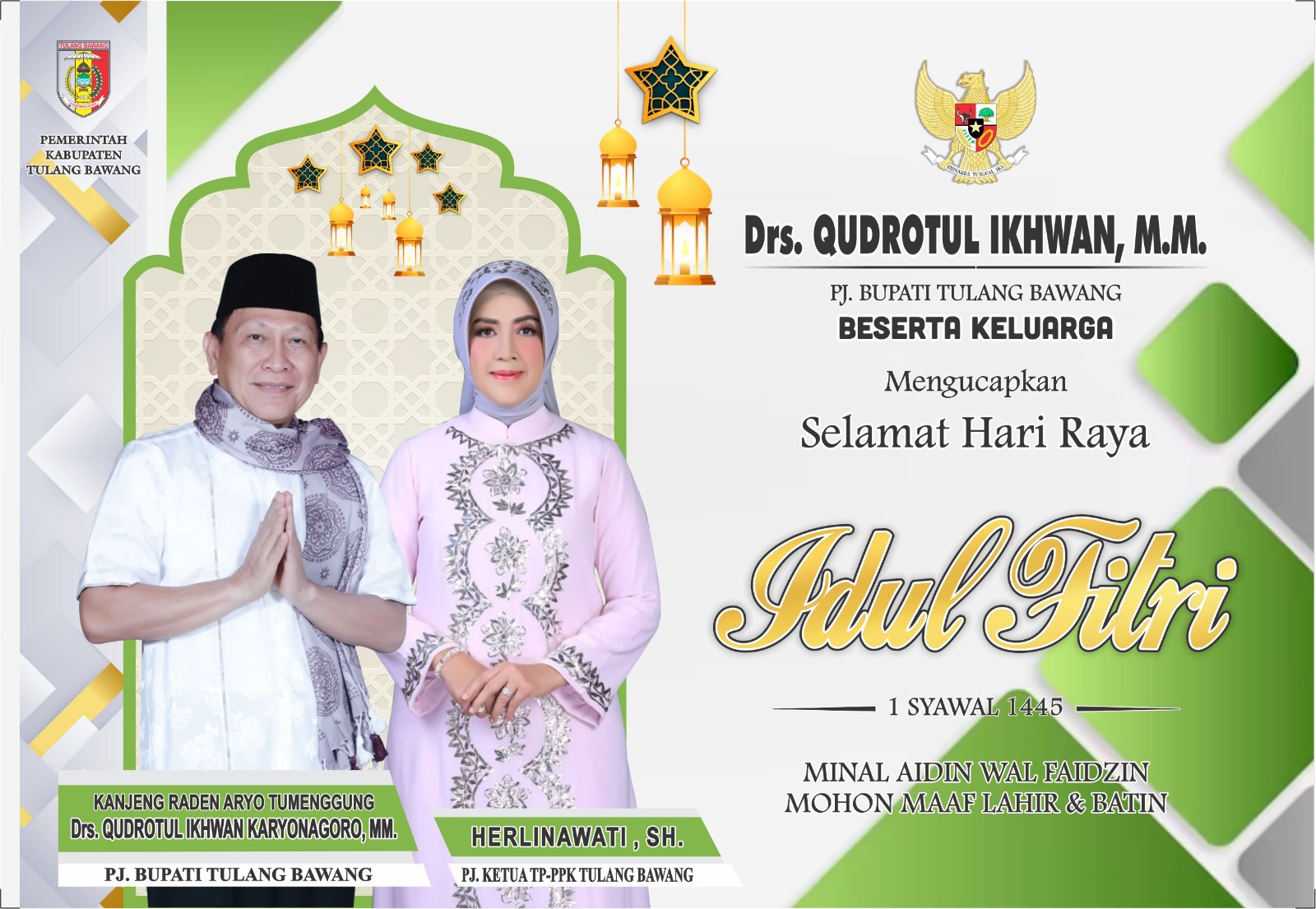 Malam Terakhir Ramadhan, Pj Bupati Qudrotul Ikhwan Berikan kultum di Rutan Kelas II B Menggala