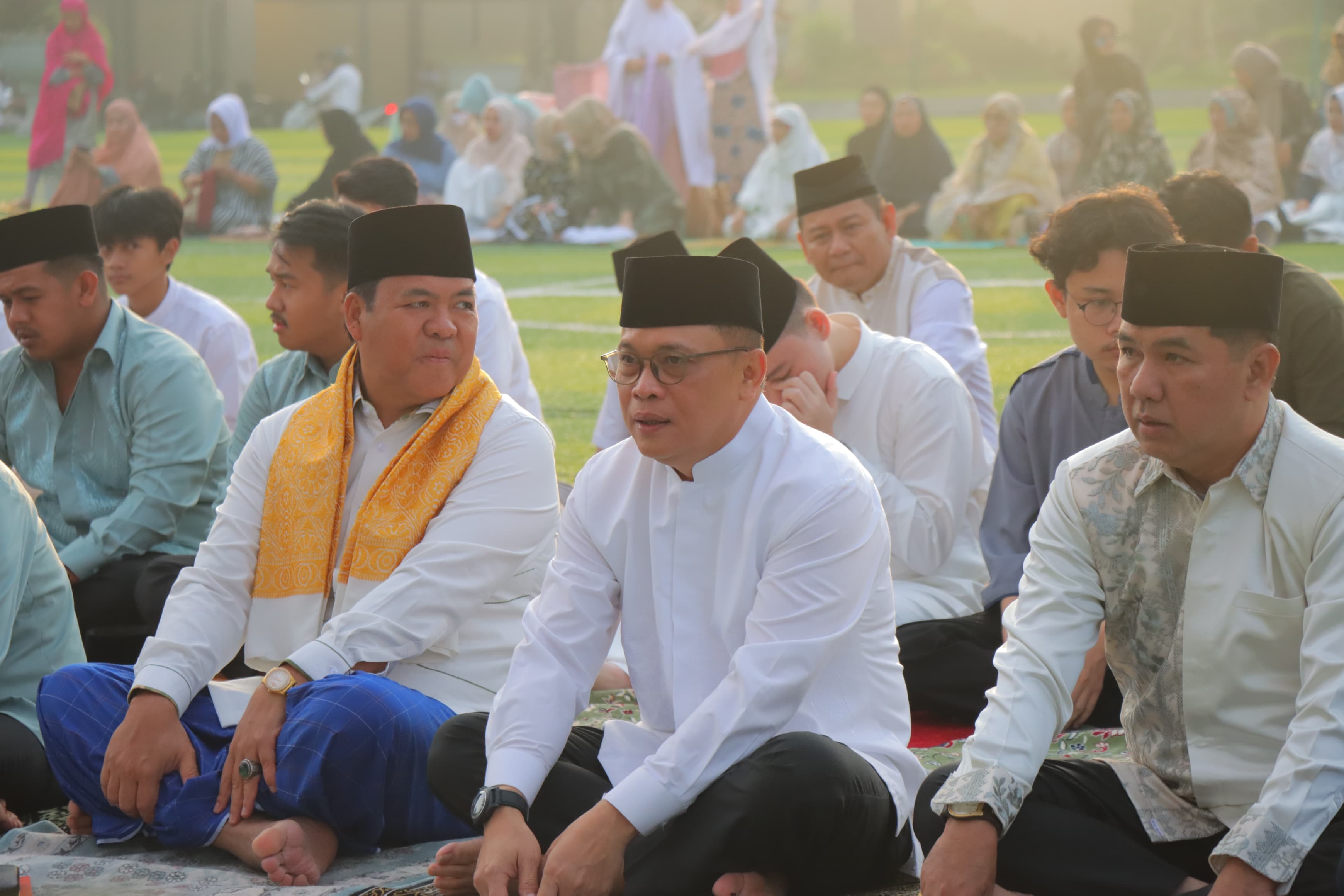 Polda Lampung Gelar Sholat Ied 1445 H, Di Lapangan Minni Soccer
