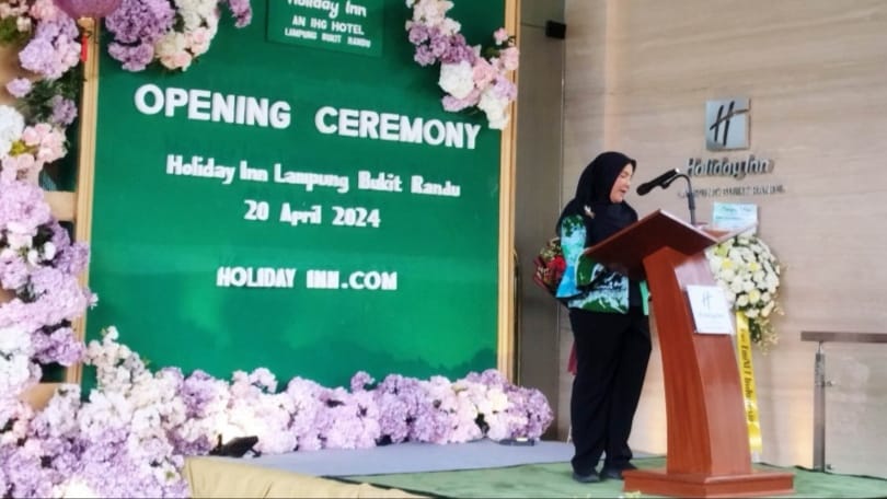 Walikota Bandarlampung Eva Dwiana Resmikan Hotel Holiday Inn Lampung Bukit Randu