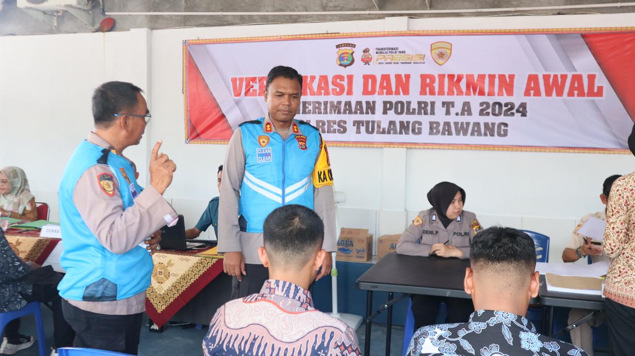 Seleksi Penerimaan Polri 2024 di Tulang Bawang Transparan