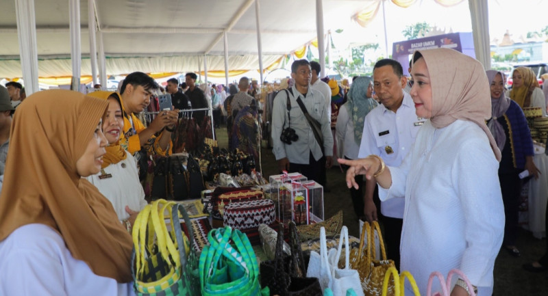 Disperindag Lampung Gelar Bazar UMKM dan Pasar Murah di Lapangan Korpri