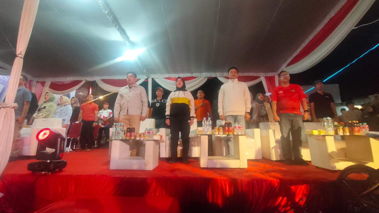 Wali Kota Bandarlampung Eva Dwiana Gelar Nobar Semifinal Piala AFC U-23 Bersama Masyarakat