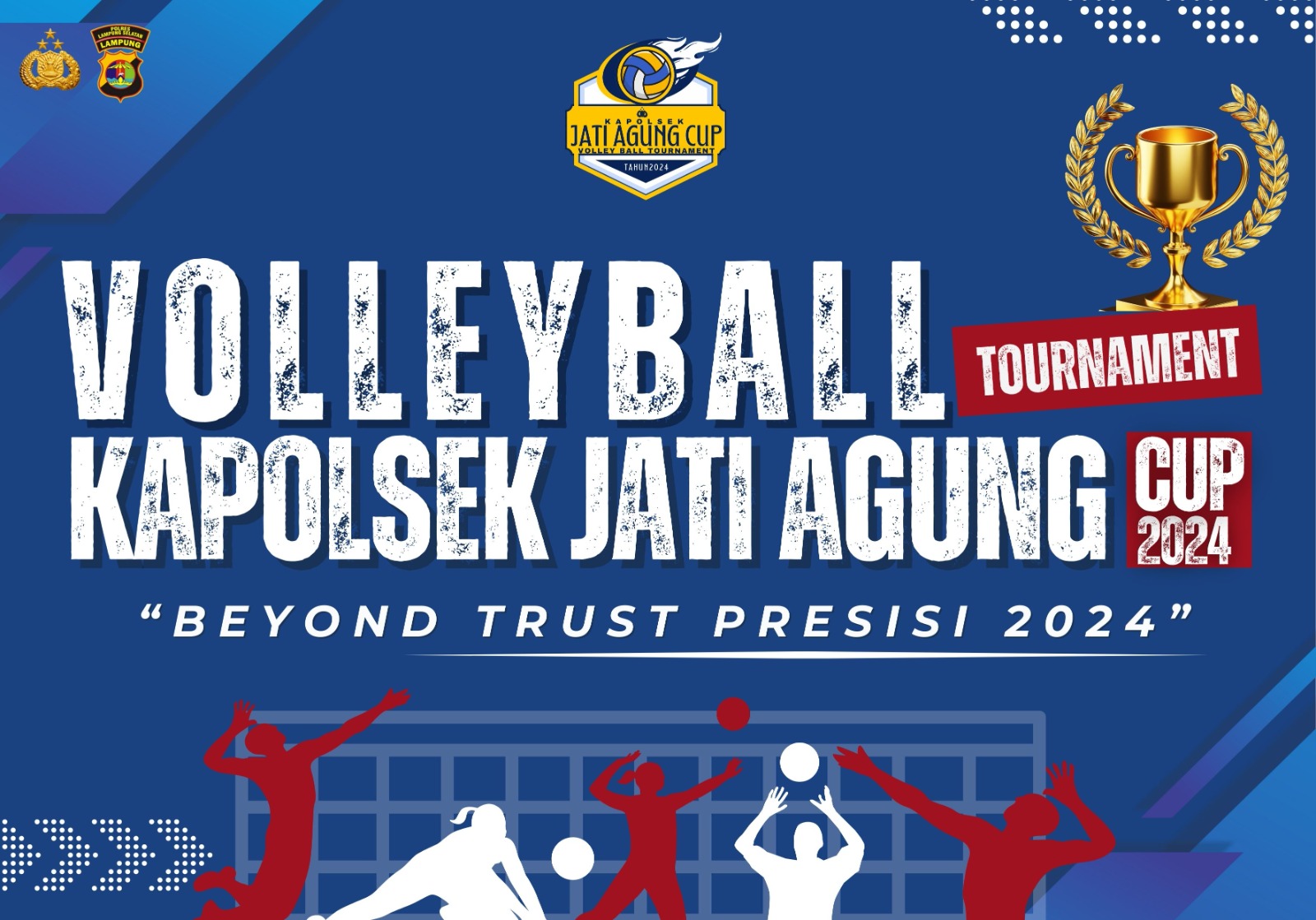 Kompetisi Bola Volly Putra Semarakkan Kamtibmas di Jati Agung