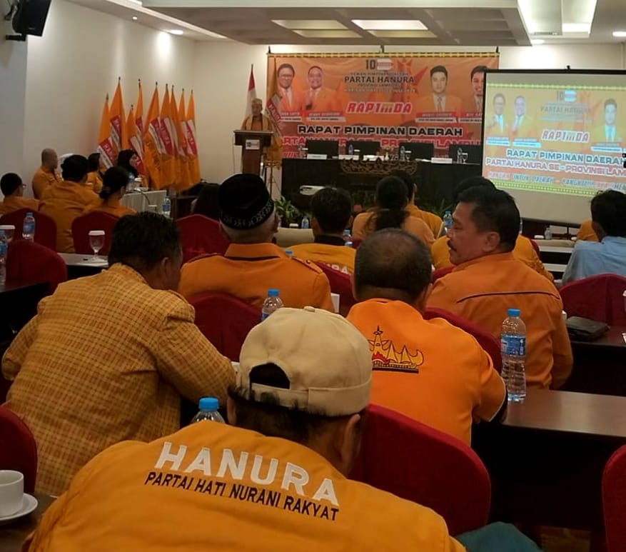 Waketum Dodi Buka Rapimda Hanura Lampung, Bedah Strategi Menangkan Pilkada