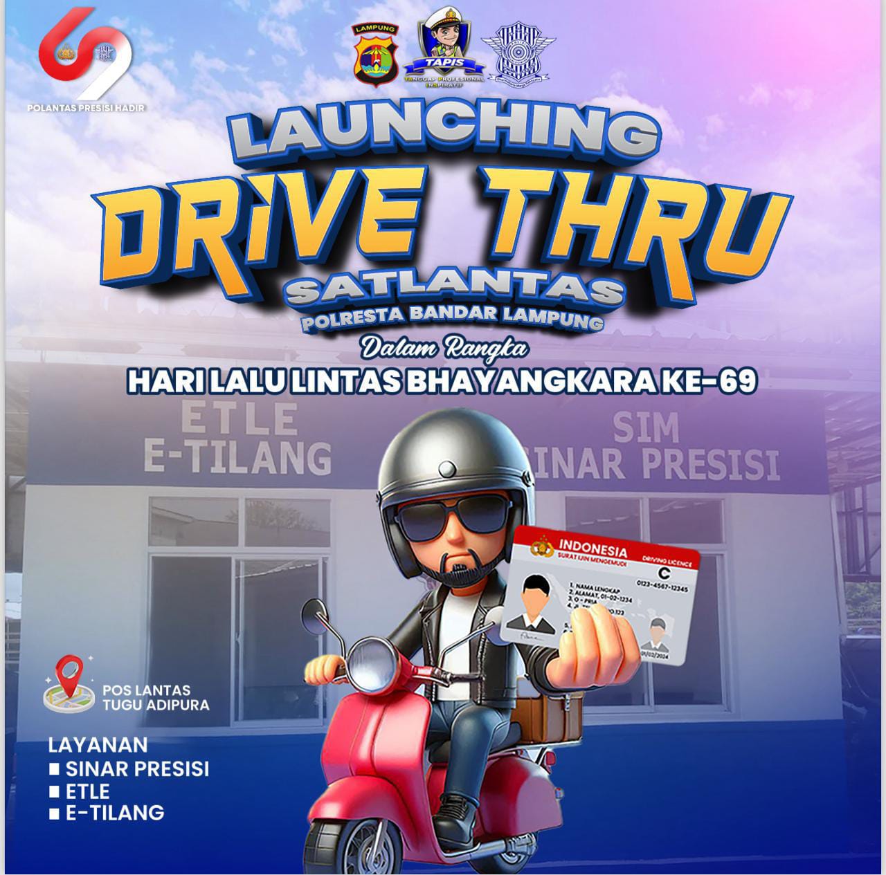 Permudah Masyarakat, Layanan SIM Drive Thru Segera Hadir di Bandar Lampung Loh!
