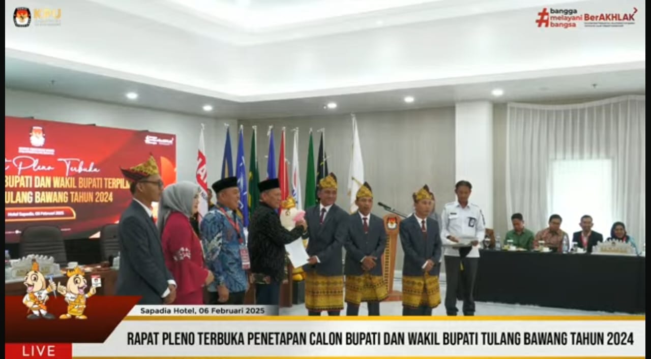 Qudrotul Ikhwan-Hankam Hasan Resmi Jadi Bupati dan Wakil Bupati Tulang Bawang