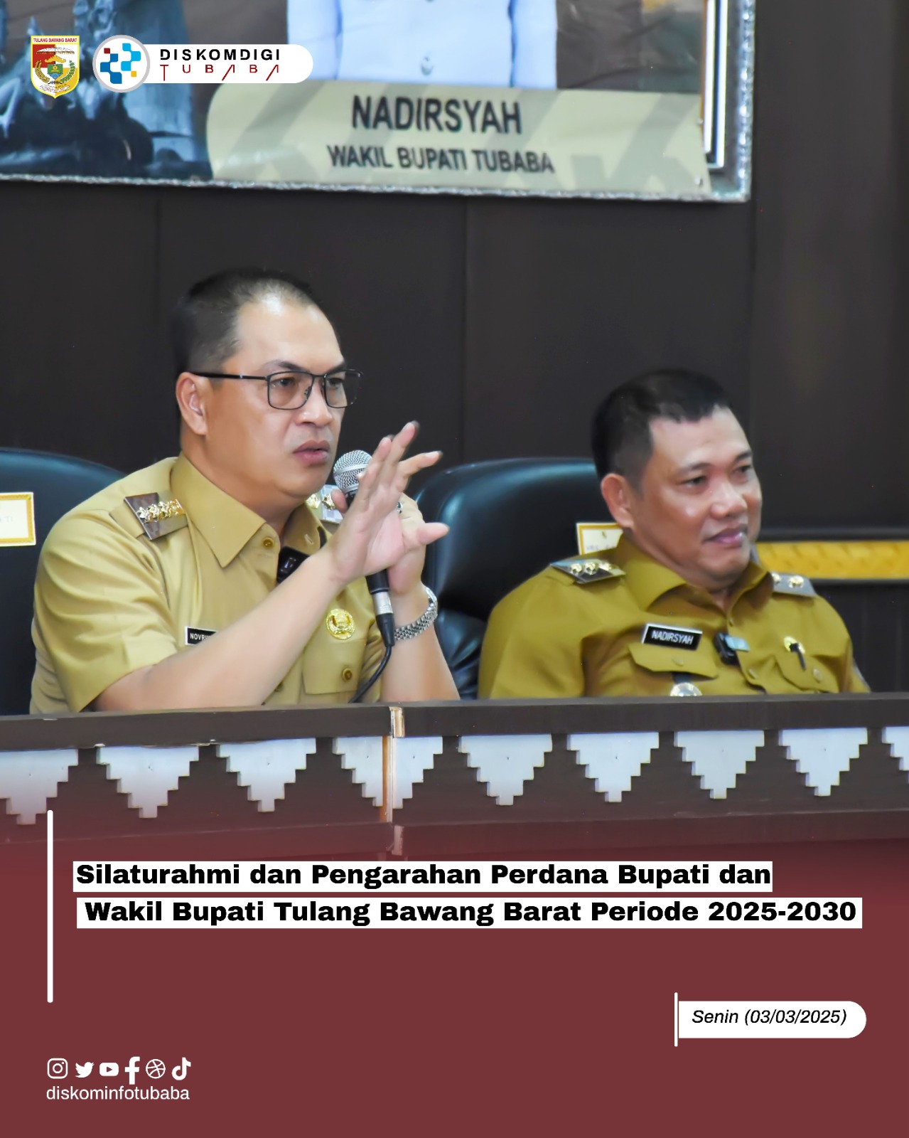 Bupati dan Wakil Bupati Tubaba Beri Arahan Perdana ke OPD, Tekankan Kinerja dan Pengabdian