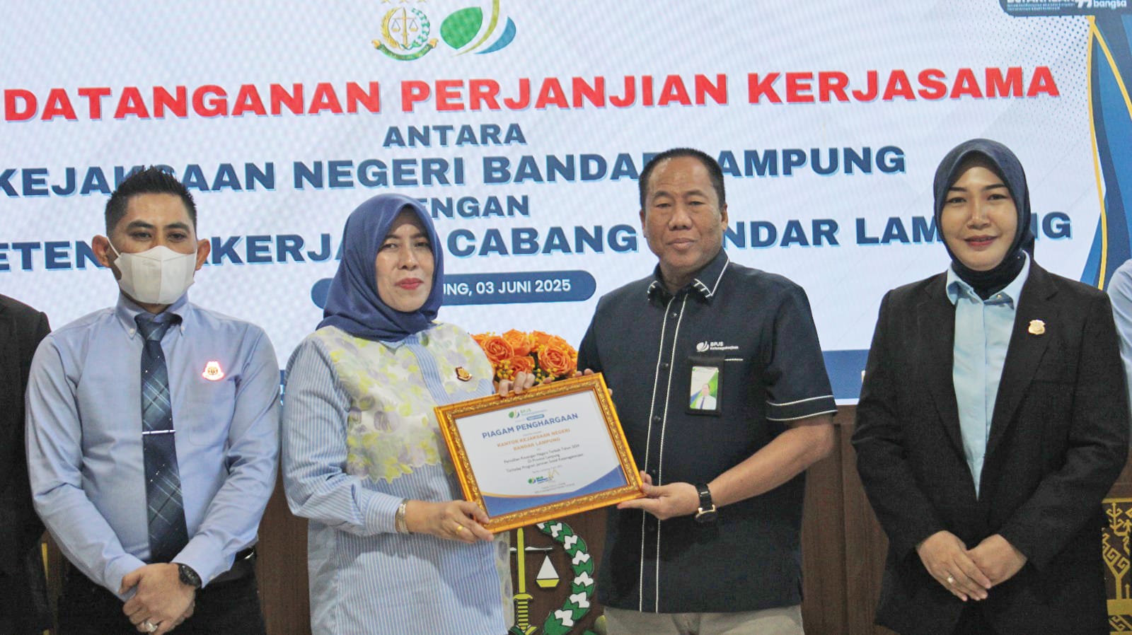 Berprestasi Terbaik, Kejari Bandar Lampung Kembali Gandeng BPJS Ketenagakerjaan