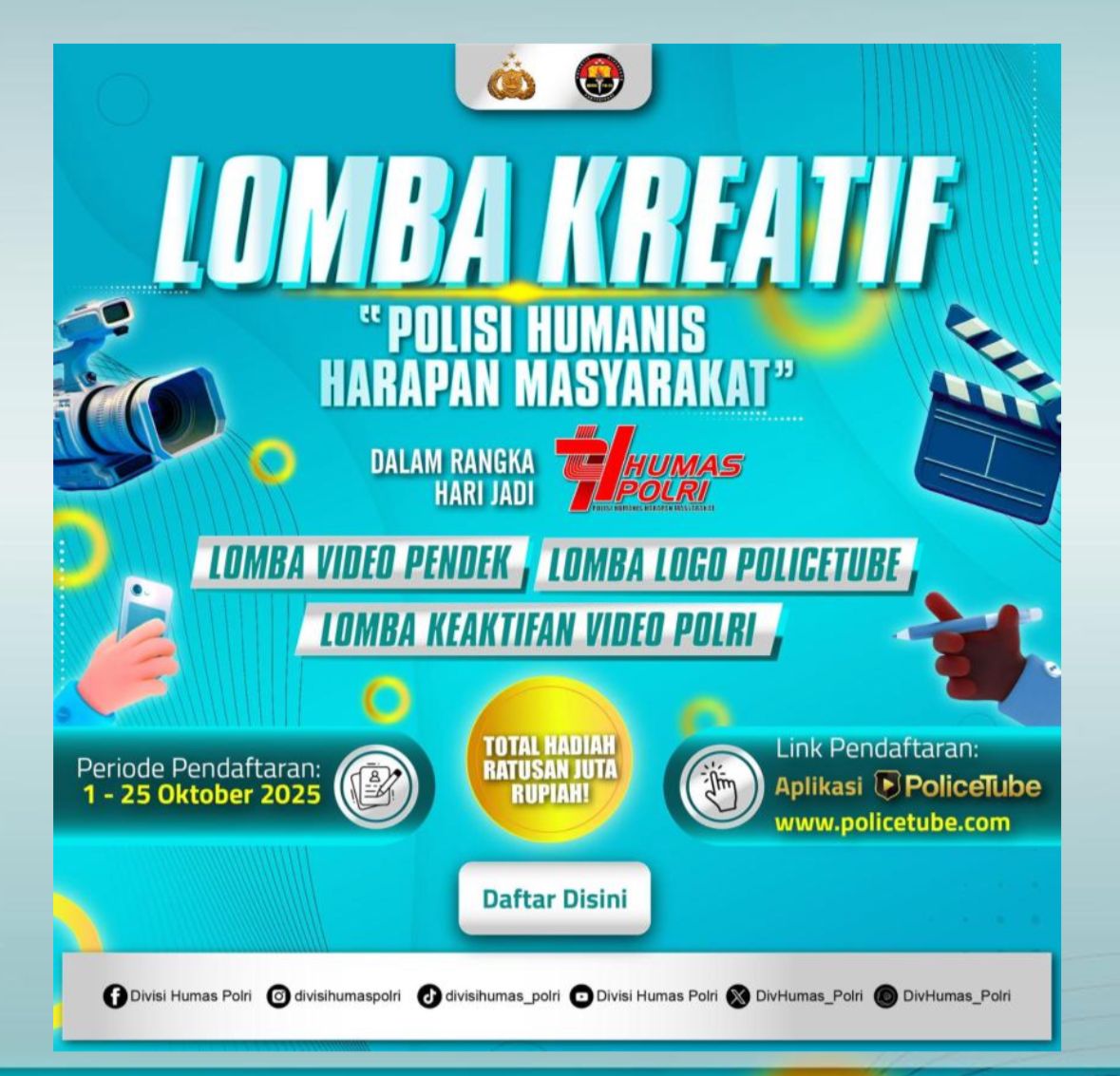 Polri Ajak Masyarakat Bersinergi Lewat Lomba Video Kreatif dan Desain Logo