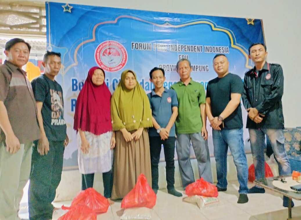FPII Lampung Salurkan Bantuan 1000 Paket Sembako Kepada Masyarakat