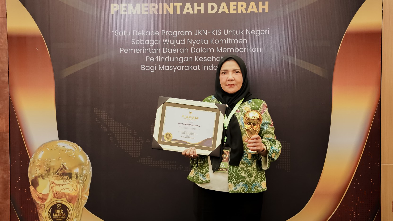 Walikota Bandarlampung Raih Penghargaan Universal Health Coverage dari Pemerintah Pusat