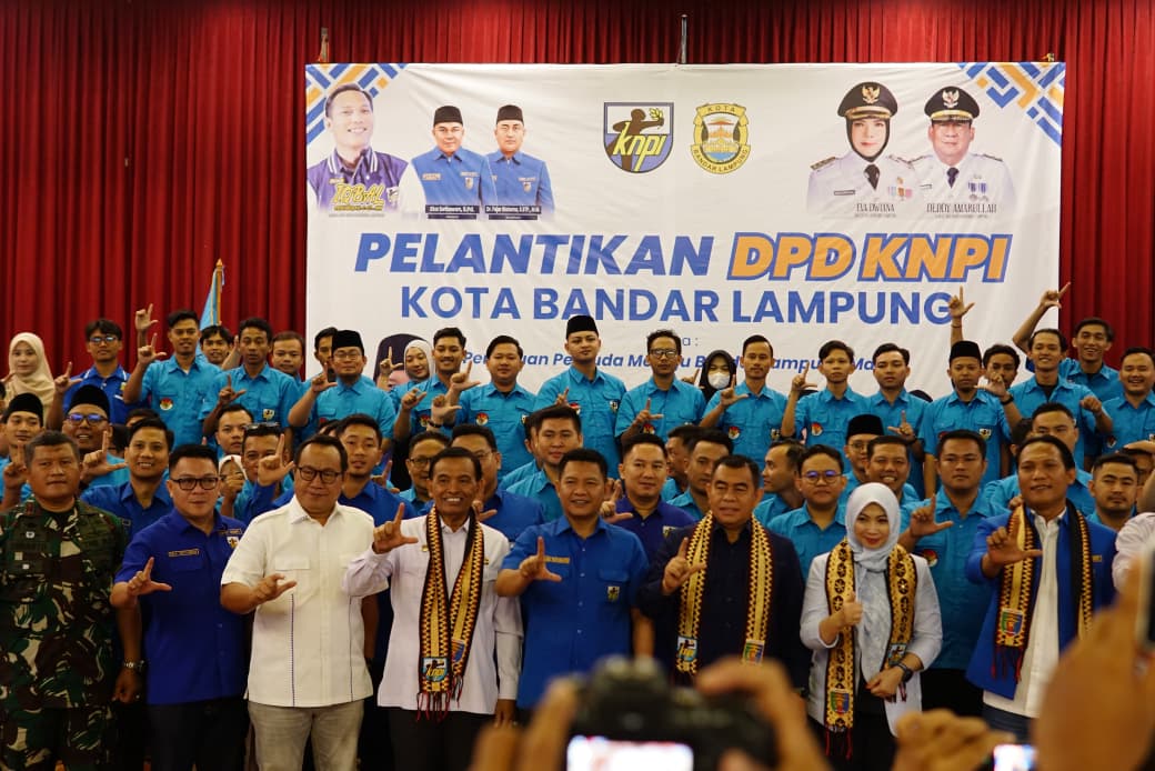 DPD KNPI Bandar Lampung Resmi Dilantik, Siap Bersinergi dengan Pemkot