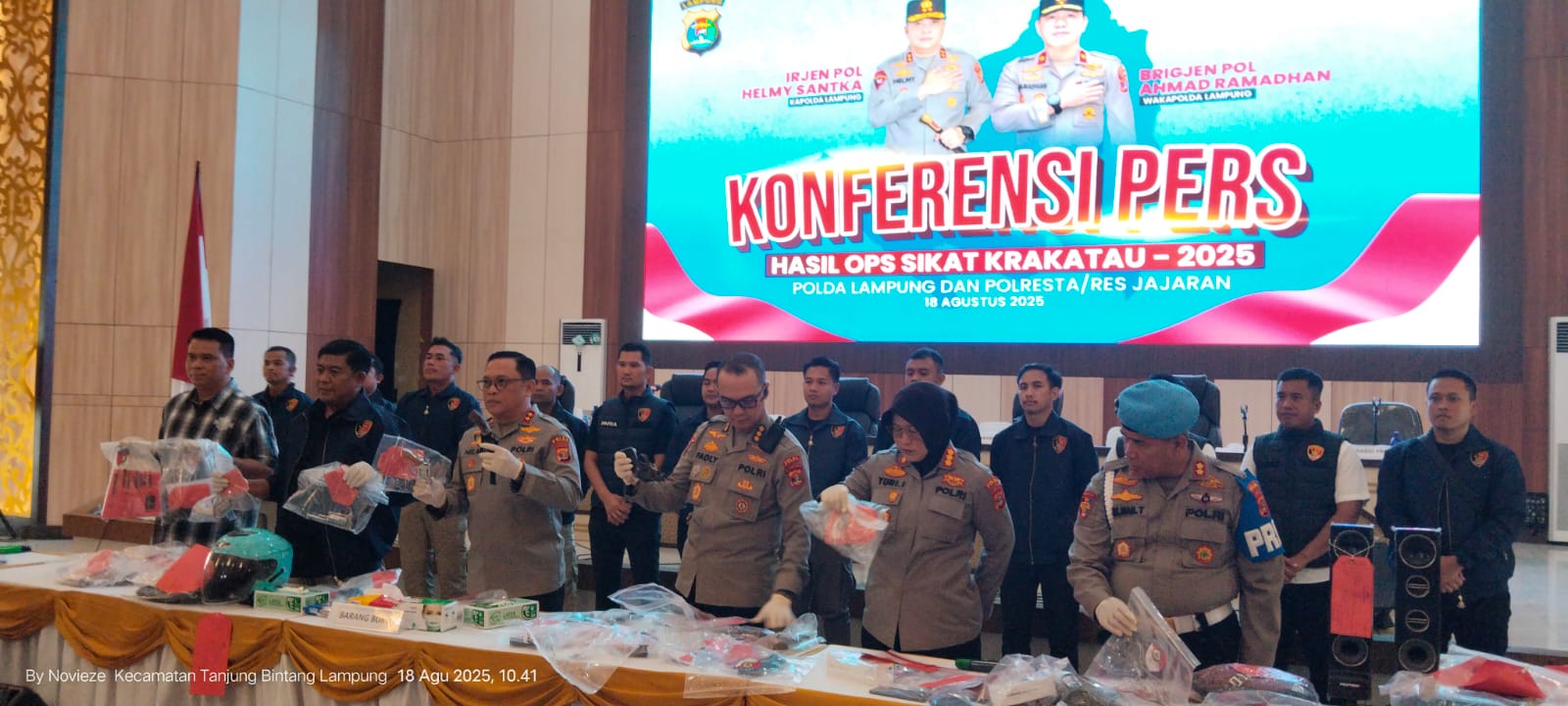 Gebuk Kejahatan, Polda Lampung Sita Puluhan Senpi dan Mobil Hasil Curian Selama 14 Hari