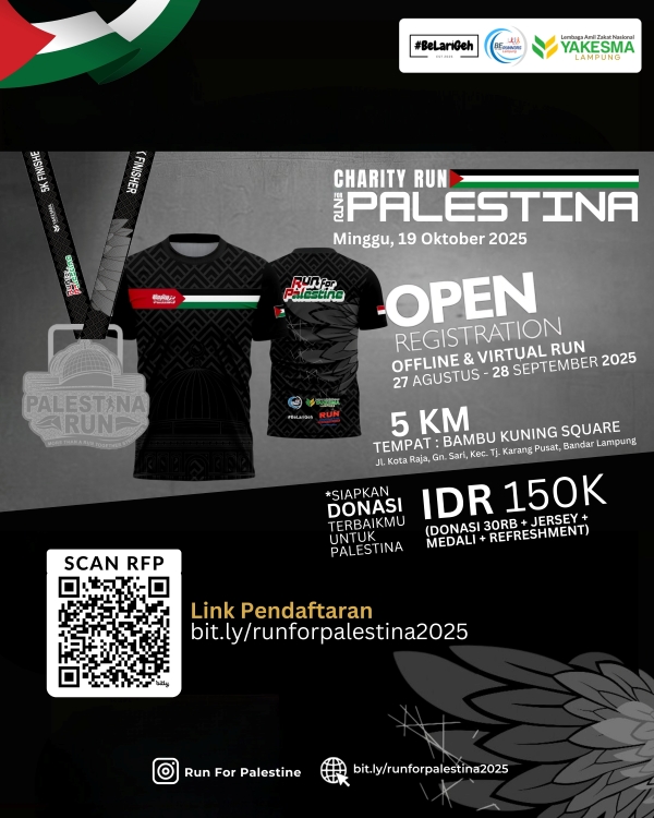 Run For Palestina 2025 Resmi Dibuka, Pelari dari Seluruh Dunia Diajak Bersatu untuk Palestina