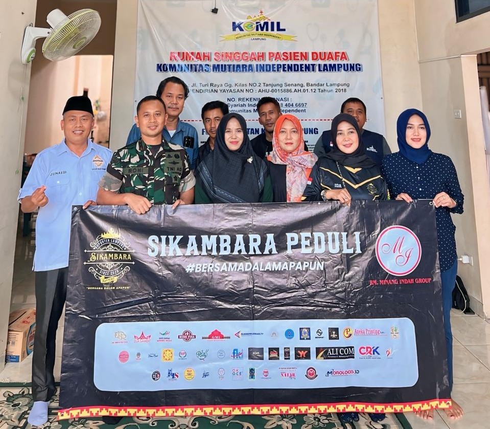 Sikambara Bersama Dandim 0410 Bandarlampung Salurkan Bantuan Kemanusiaan