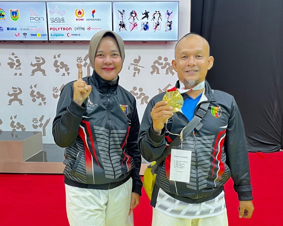 Sempat Gagal Dua Kali, Atlet Kempo Lampung Vina Febriana Raih Emas di PON Beladiri