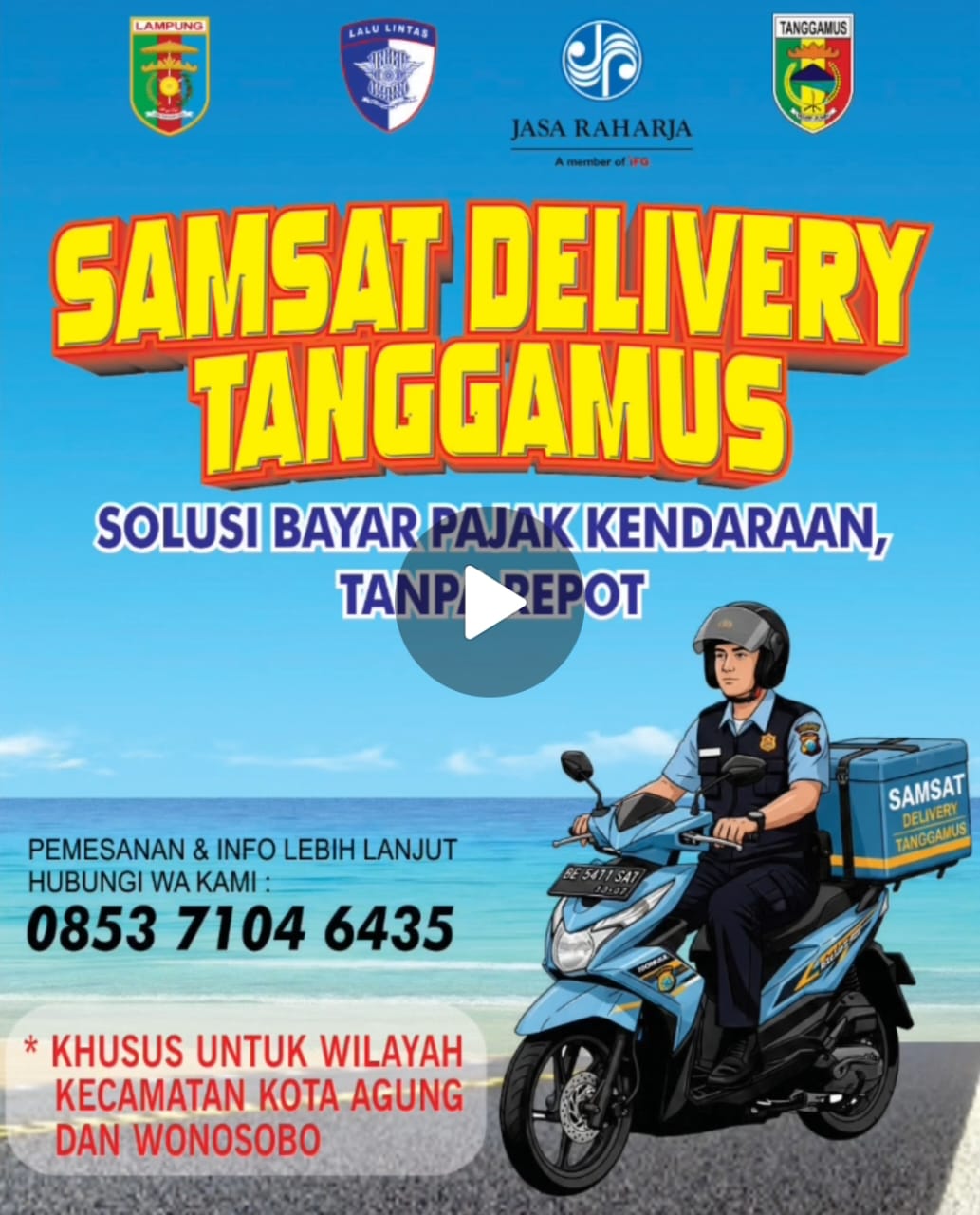 Samsat Delivery Tanggamus: Inovasi Aiti Prihati Hadirkan Solusi Bayar Pajak Kendaraan Tanpa Repot