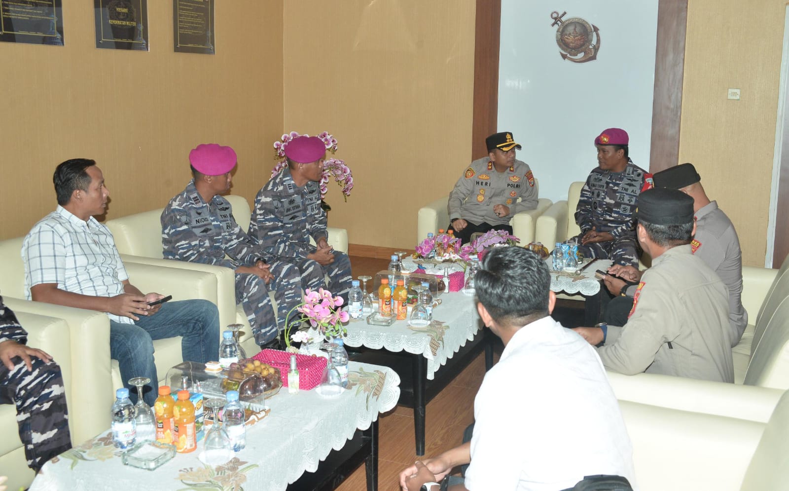 Jaga Sinergritas Yonif 9 Marinir Terima Kunjungan Dan Silaturahmi Kapolres Pesawaran