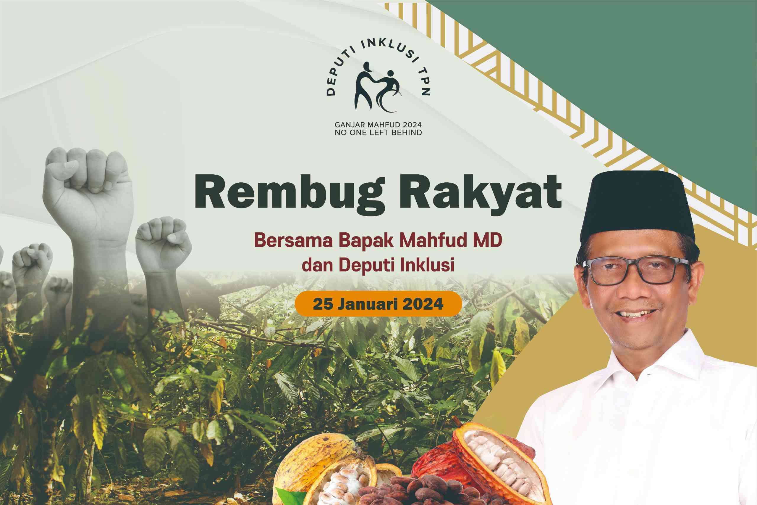 TPD Dan TPN Ganjar-Mahfud, Gelar Rembug Rakyat Di Lapangan Desa Kutoarjo, Gedong Tataan