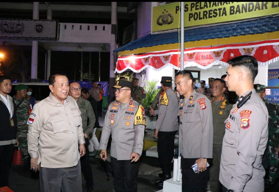 Gubernur Arinal Djunaidi Bersama Forkopimda Pantau Situasi Malam Jelang Idul Fitri 1444 H