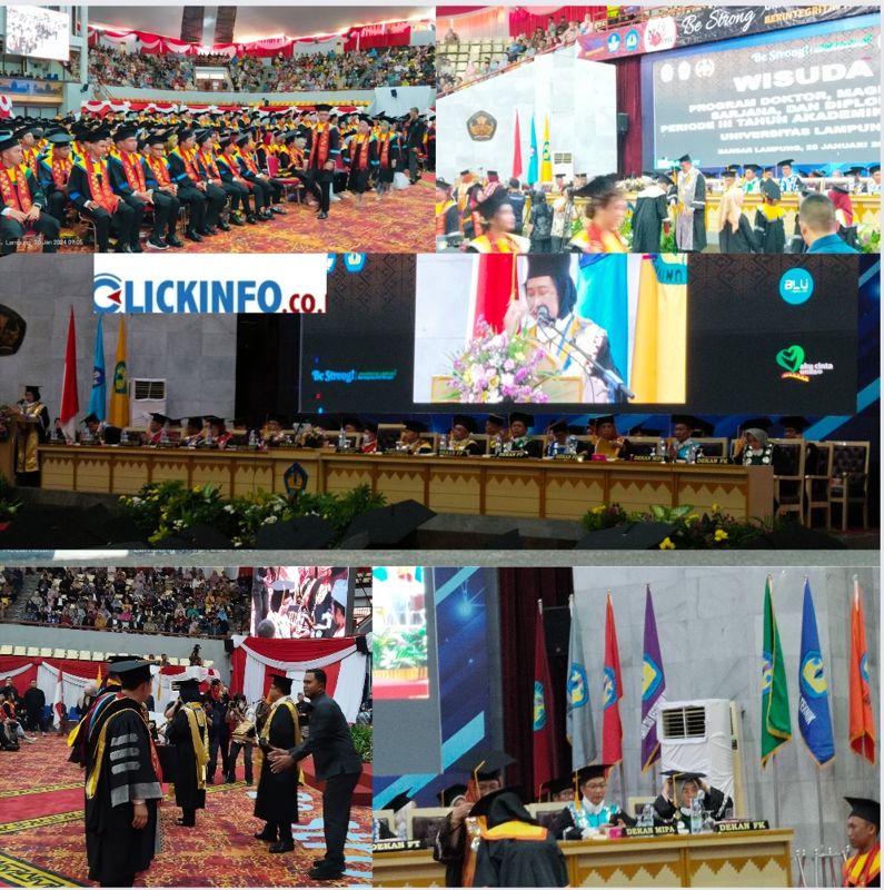Unila Mewisuda Periode III Tahun Akademik 2023/2024 Sebanyak 745 Orang