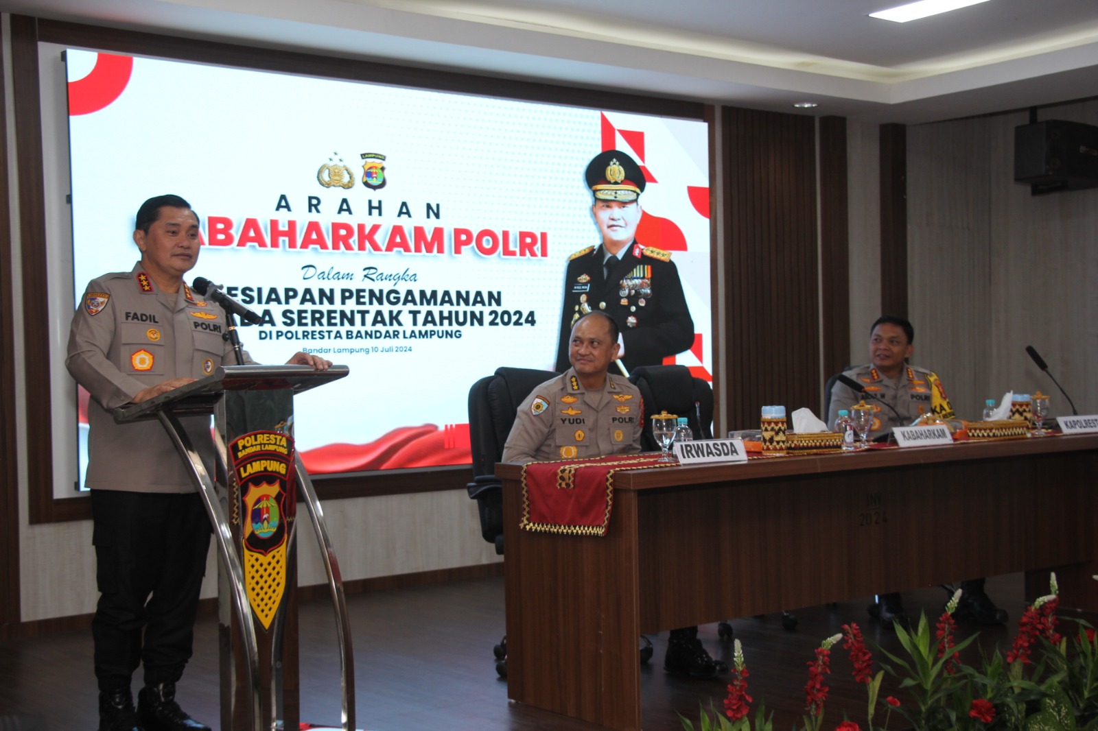Fadil Imran Minta Polresta Bandarlampung Siaga Hadapi Pilkada 2024