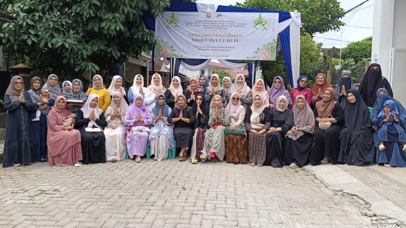 Pengurus RT 07 Perum Bumi Puspa Kencana Gedong Meneng Rajabasa Bandarlampung Gelar Halalbihalal