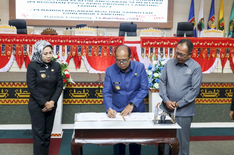 DPRD Sepakati Perubahan KUA dan PPAS Pemprov Lampung 2024