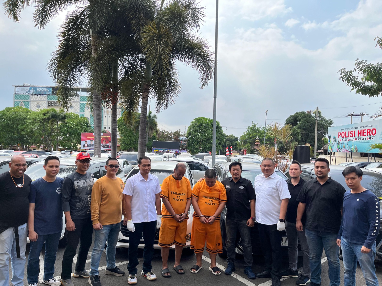 Polresta Bandarlampung Bekuk Dua Pelaku Penggelapan Belasan Mobil Rental
