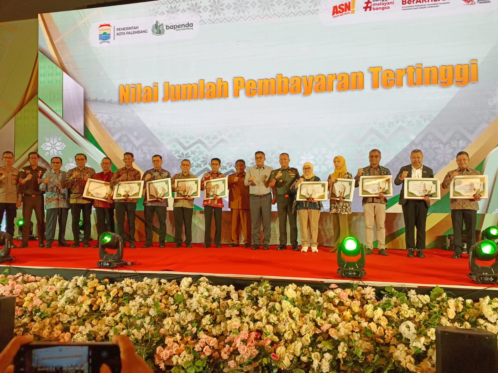 Ratusan Wajib Pajak Raih Penghargaan Pajak Daerah Palembang 2025