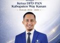 Resmen Kadapi Terpilih Jadi Ketua DPD PAN Way Kanan 2024–2029