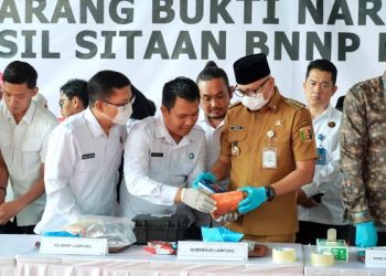 Selamatkan 50 Ribu Anak Muda, Lampung Musnahkan 11 Kg Sabu Hasil Sitaan BNNP