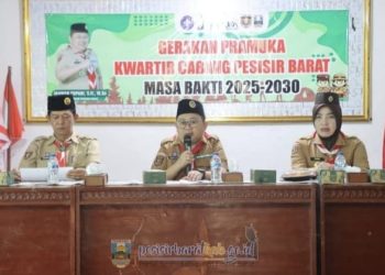 Ketua Kwarcab Irawan Topani Pimpin Rakor Pramuka Pesisir Barat Tahun 2026