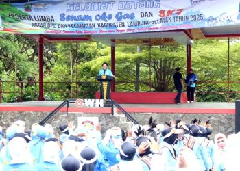 Semarak Lomba Senam Oke Gas dan SKJ 2022, Puluhan Tim Tunjukkan Aksi Energik di GWH Kalianda