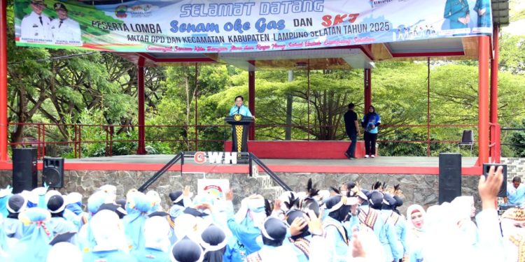 Semarak Lomba Senam Oke Gas dan SKJ 2022, Puluhan Tim Tunjukkan Aksi Energik di GWH Kalianda