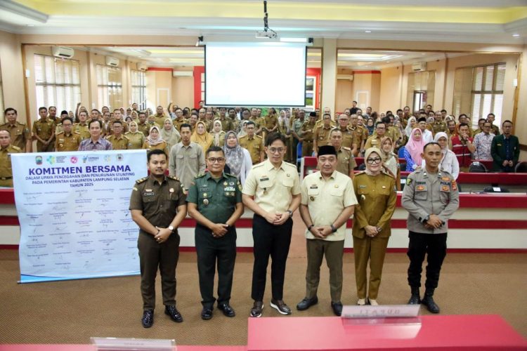 Pemkab Lampung Selatan Tegaskan Komitmen Percepatan Penurunan Stunting Lewat Aksi Rembuk 2025