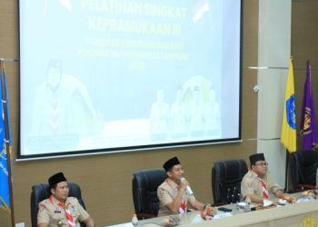 FKIP Unila Latih 1.784 Mahasiswa Angkatan 2024 Lewat Pramuka