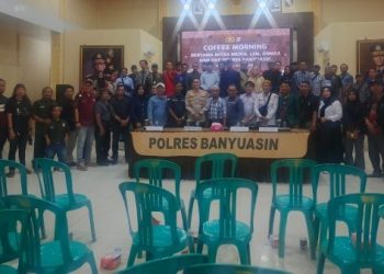 Kapolres Banyuasin Perkuat Silaturahmi dengan Media, LSM, dan Ormas