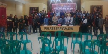 Kapolres Banyuasin Perkuat Silaturahmi dengan Media, LSM, dan Ormas
