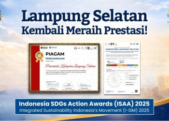 Lampung Selatan Raih Penghargaan I-SIM 2025, Tembus 12 Besar Nasional SDGs