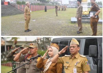 Ade Utami Ibnu Pimpin Upacara Bersama Forkopimda Lampung