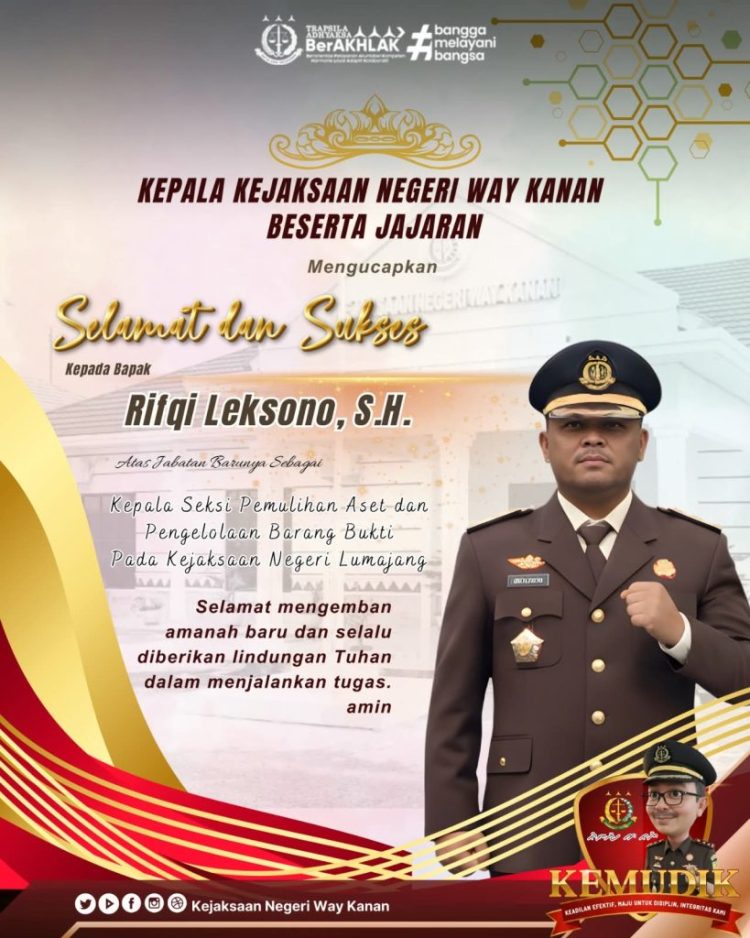 Dukungan untuk Rifki Leksono, Johan Syahril Tekankan Integritas dalam Pengelolaan Barang Bukti