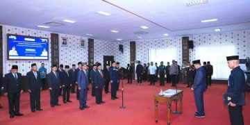 Bupati Tulang Bawang Qudrotul Ikhwan Ambil Sumpah 22 Pejabat Eselon II