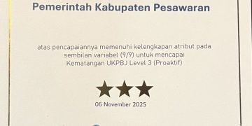 Capai Tingkat Kematangan Sempurna, UKPBJ Pesawaran Raih Predikat Proaktif Level 3