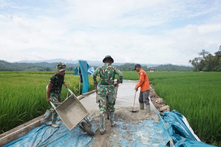 TMMD ke-127 Kodim 0421/Lampung Selatan Genjot RTLH, Sumur Bor hingga Rabat Beton di Pesawaran
