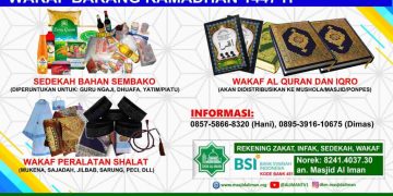 Berbagi Keberkahan, Masjid Al Iman Gedong Meneng Buka Donasi Perlengkapan Ibadah dan Sembako