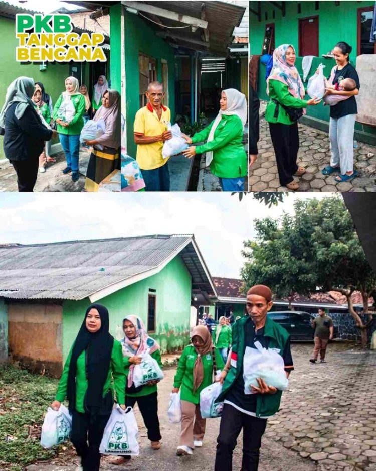 PKB Lampung Salurkan Paket Sembako untuk Warga Bandar Lampung Pasca Banjir