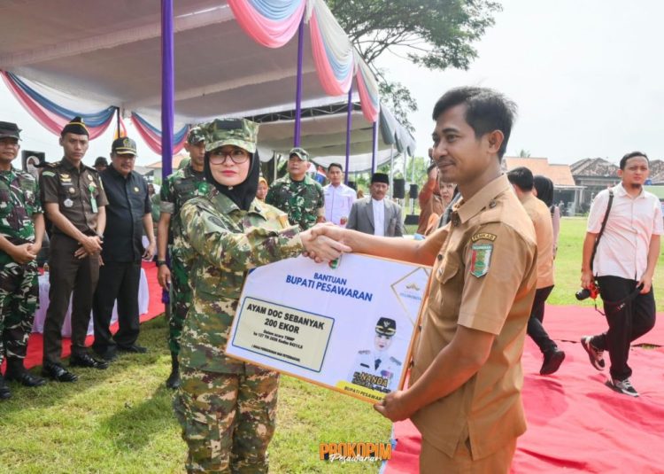 Bupati Pesawaran Pimpin Upacara TMMD ke-127, Bukti Nyata Gotong Royong Memajukan Desa