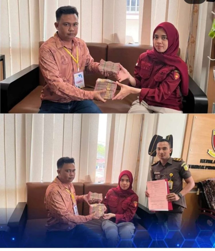 Kejari Banyuasin Pulihkan Kerugian Negara, Terpidana Korupsi Tera Ulang Serahkan Uang Pengganti